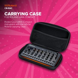 ROLAND CB-RAC AIRA Compact Carrying Case | Custom Case to Protect your E-4 Voice Tweaker, J-6 Chord Synth & T-8 Beat Machine | Streamlined & Rugged with Internal Mesh Pocket, Black