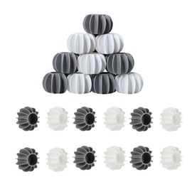 12 Pack Laundry Balls Non-Toxic Reusable Dryer Balls（6 White+6 Gray）
