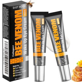 2 Stück Flysmus Bienengiftsalbe Eye Cream for Men, Flysmus Bienengift Augencreme, Bienengift Wake Up Augencreme Anti-Aging-Augencreme für Männer augenringe, Tränensäcke und Schwellungen