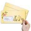 Paper-Media Envelopes Rose Tendril 25 Envelopes (with Window) DIN Long