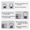 MEINUOKA Direction Lock, U-bar Combination Padlocks with Code, 5 Digit