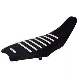 Honda 2004-2018 Honda TRX 450 R ER Seat Cover by Enjoy MFG BLACK w/ WHITE RIBS #197