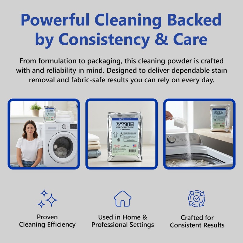 SupplyMasters Sodium Percarbonate Powder 5 lbs Pack - Oxygen Source