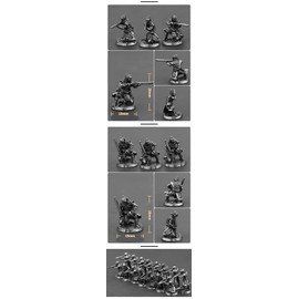 Alloy Samurai Model, Ancient Mini Warrior Model Toy, Japanese Style Table Games and Chess Decoration Military Manual, DIY Alloy Samurai Doll (Gunner Warrior-C)