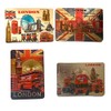 10 London Souvenirs Shiny Photo Magnets - Union Jack British