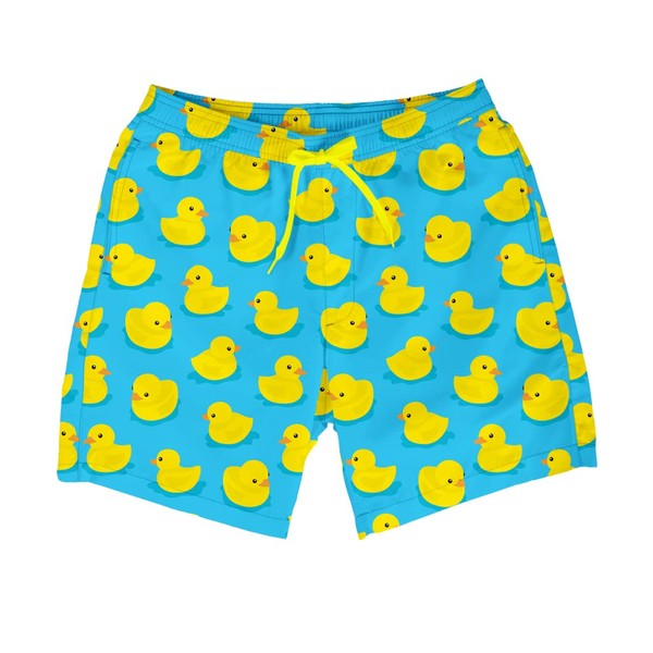 Tipsy Elves Yellow Rubber Ducky Classic Fit 7 Inch Inseam