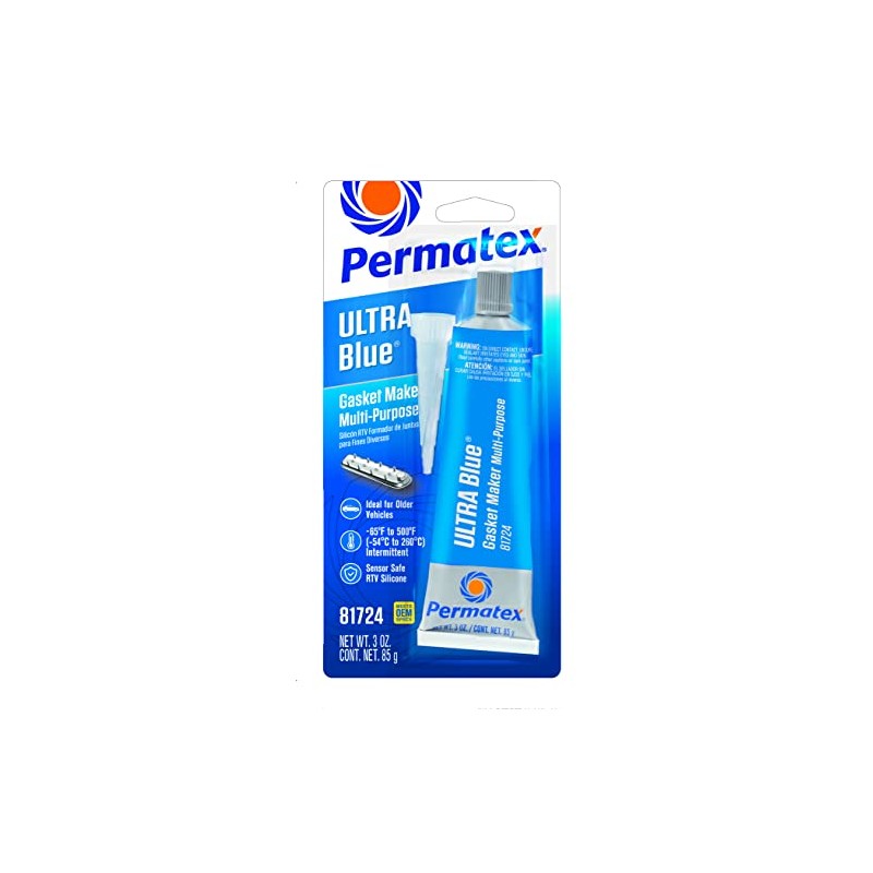 Permatex 81724 Sensor-Safe Ultra Blue RTV Silicone Gasket Maker, 3