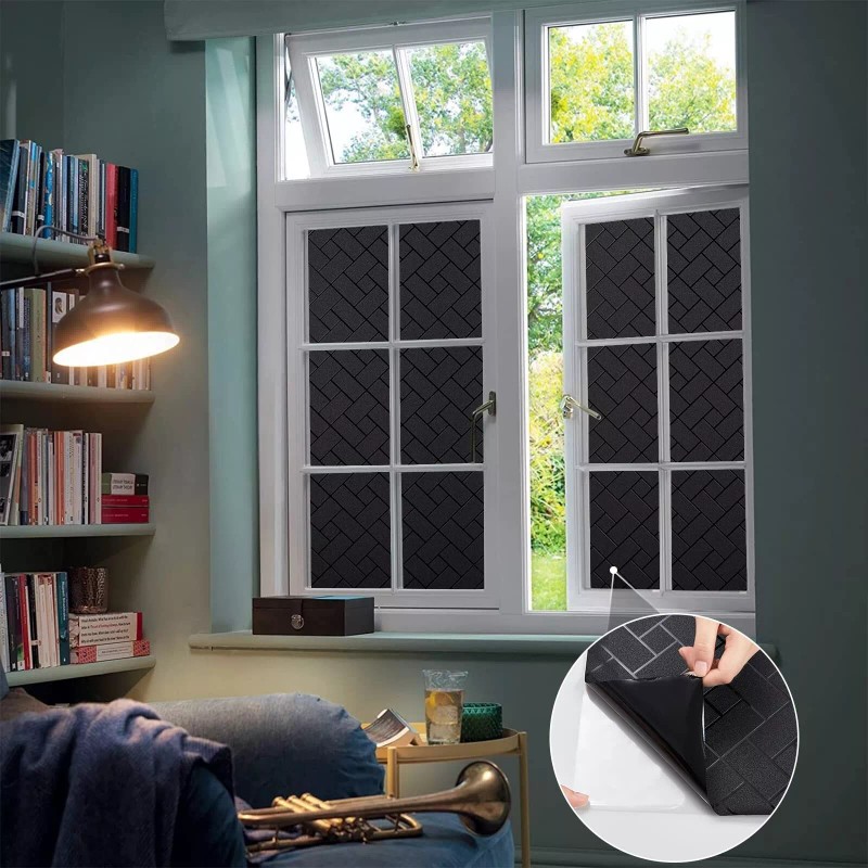 Coavas Total Blackout Window Film 100% Light Sun Blocking Window