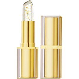 Lápiz Labial con Cambio de Color por pH 2 Piezas Bálsamo Hidratante Transparente que se Vuelve Rosa Personalizado Acabado Brillante Maquillaje Diario Portátil para Viaje y Bolso