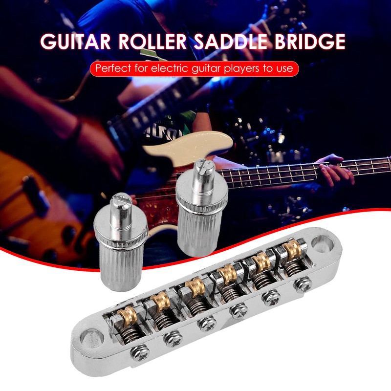 Guitar Roller Saddle Bridge Guitar Saddles Professional Saddle Bridge for