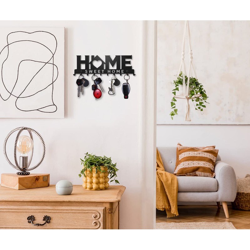SirHoldeer Key Holder Modern, Home Sweet Home, Key Holder Wall,
