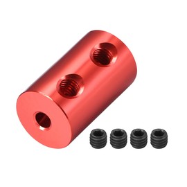 sourcing map 2 mm to 3 mm Bore Rigid Clutch Screw L20XD12 Aluminium Alloy Shaft Coupling Connector Motor Accessories Red