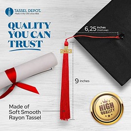 2023 DKGREEN/OLDGOLD Graduation Tassel - Every School Color Available -Made in USA