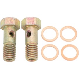 Unbranded Stainless M10x1.5 Banjo Bolt Kit for Brake Systems - 2PCS & Washers