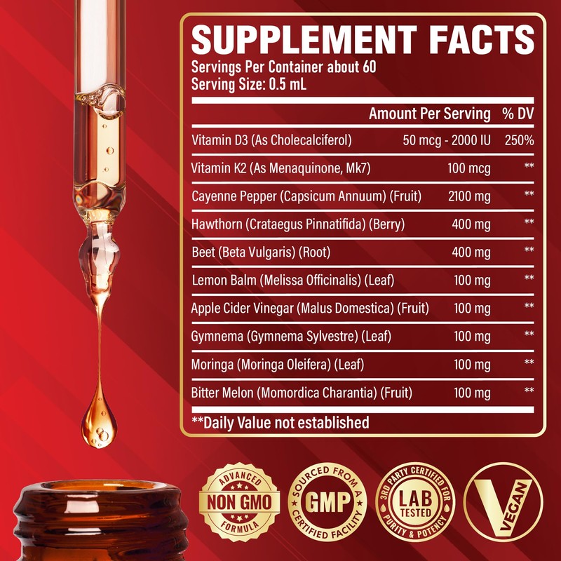 2Packs of 30ml - Cayenne Pepper Liquid Drops with Vitamin