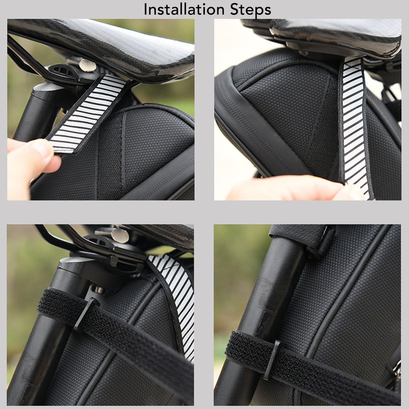 Bike Saddle Bag Waterproof Large Space Polyester PU Bike Under