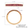 TJC Fissure Filled Ruby Half Eternity Ring for Women in