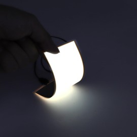 Electroluminescent Light Sheet、 Electroluminescent EL Panel Light 、DIY EL Cuttable 12 x 5cm for Decoration/Cosplay/Warning Constant Bright/Fast Flashing/Slow Flashing Three Modes (Ice Blue)