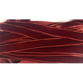 Vintage 3/8'' Velvet Ribbon -,t - Made in Swiss 3/8'' Chutney Brown Velvet, 5 Yards)