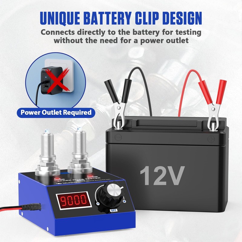 BELEY Spark Plug Tester Automotive Engine Ignition Coil Tester Dual