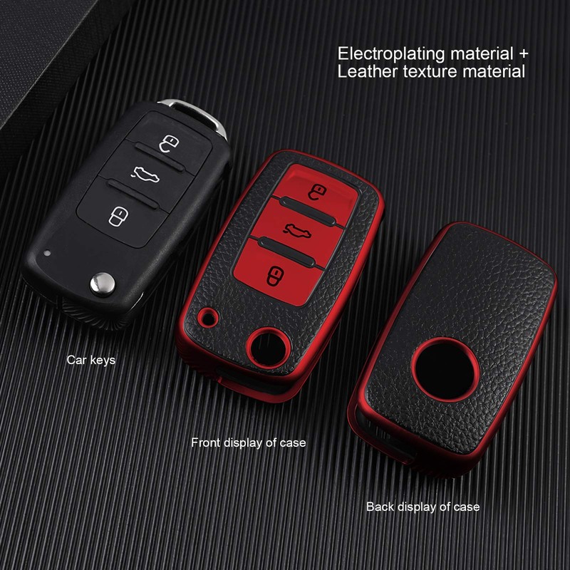 ELOHEI for VW Key Fob Cover, Premium Soft TPU 361