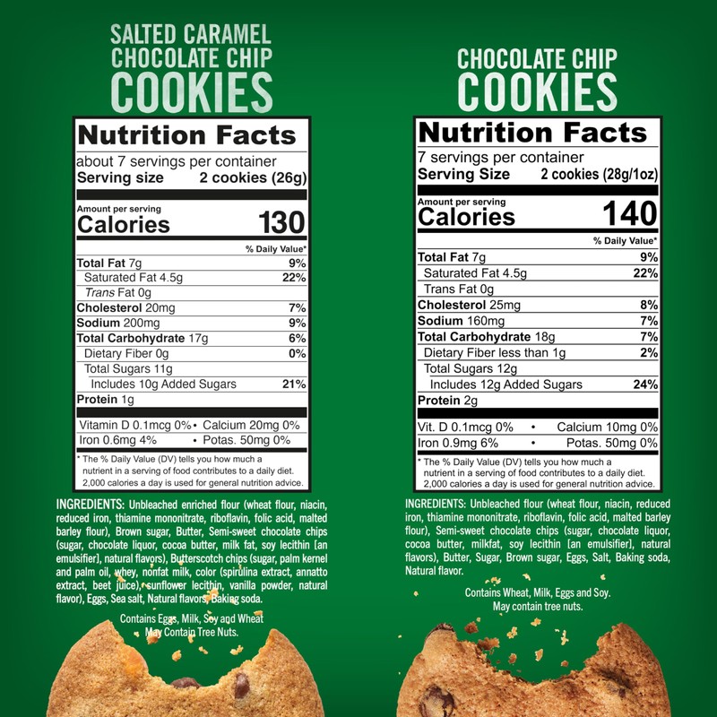 Tate's Bake Shop Cookies Variety Pack, Salted Caramel Chocolate Chip