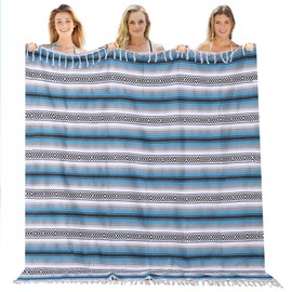 Mexican Throw Blanket Lightweight Serape Outdoor Blanket Yoga Blanket Extra Large Picnic Blanket Camping Blanket Beach Blanket Turkish Towel Sandproof Fast Dry XL Compact Honeymoon Gift Tent Gadgets