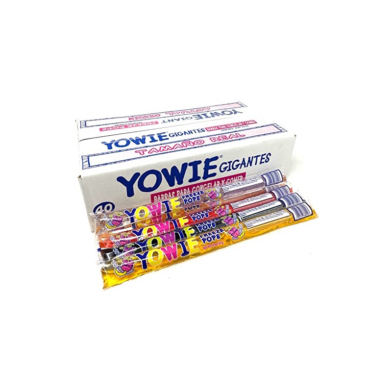 Yowie Giant Assorted Flavors Freeze Pops - 40 x 5.5oz