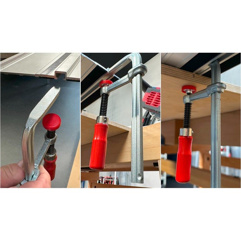 Bessey GTR30B6" GTR All-Steel Table Clamp, Grey/Red, 300/60 mm