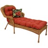 Blazing Needles Indoor/Outdoor Rounded Back Chaise Lounge Cushion, 74" x