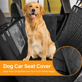 Simple Deluxe Simple Deluxe Dog Car Seat Cover, Waterproof with Mesh Window and 3 Storage Pocket, Durable Scratchproof & Nonslip Dog Car Hammock with Universal Size, for Cars, Trucks, SUVs, Standard