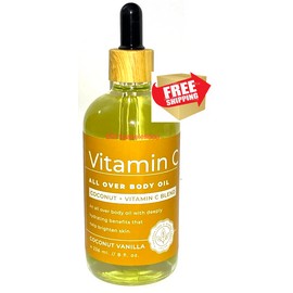 Earth Goodness Vitamin C all over body oil ~ Coconut / Vanilla + Vitamin C Blend ~ 8 fl oz