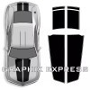Avery GLOSS BLACK - Camaro RACING STRIPES Rally Decal 2010-2015