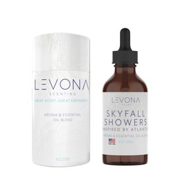 Levona Scent Essential Oil - Luxury Aroma for Home, Office, Hotel & Spa, Ideal for Humidifiers & Diffusers, Hotel Fragrance with Neroli, Orange & Melon - 120ml / 4 fl oz, Skyfall Showers