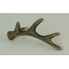 Zeckos Antique Bronze Finish Cast Iron Deer Antler Drawer Pull