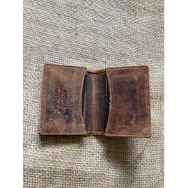 SEDONA Buffalo Leather Business Card Case, gusset both sides with id