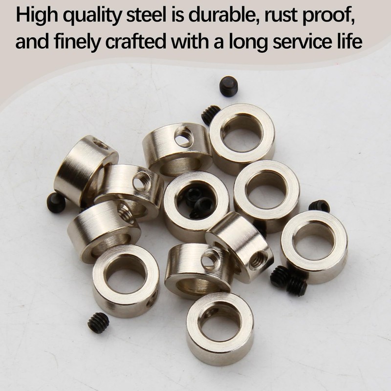 Pack of 12 Circlips 8 mm Steel Adjustment Rings with