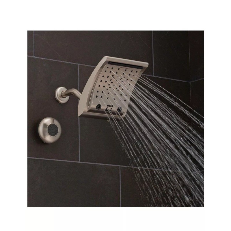 Oxygenics, Brushed Nickel Contour 6-Setting Rainfall Shower Head + BT