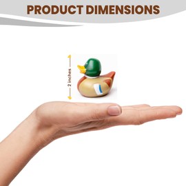 Mallard Rubber Duckies - Rubber Duck Bath Toys and SUV Ducks (12 Pack)