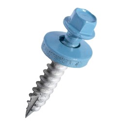 EAGLE 1 Metal Roofing Screws #10 - Painted Hex Head Self-Tapping Screws with EDPM Rubber Washer for Metal to Wood, Vinyl, Small Sheet Metal - Free Magnetic Driver (Hawaiian Blue, 2.5 Inch, 250)