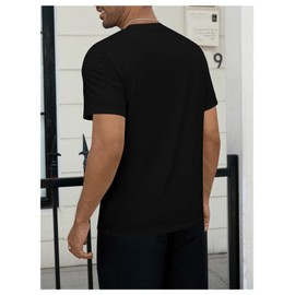 SOLY HUX Men's Graphic Tees Crew Neck T Shirts Short Sleeve T-Shirts Casual Summer Streetwear Black Graphic Large