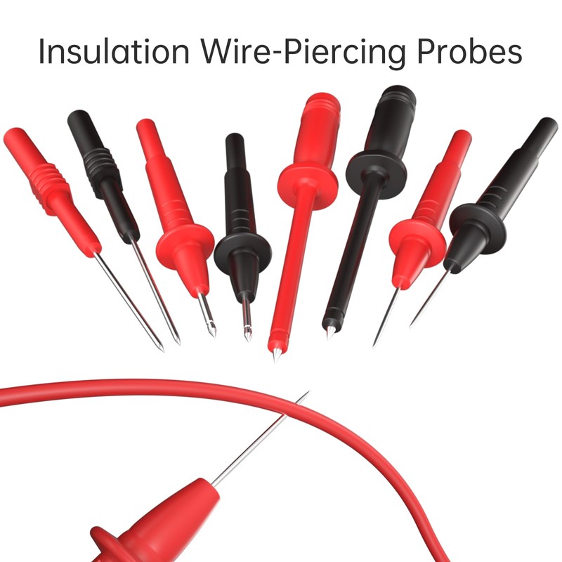 Goupchn 25PCS Silicone Multimeter Test Leads Kit with Replaceable Wire