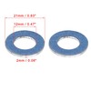 X AUTOHAUX 20pcs M12 Blue Car Oil Drain Plug Gaskets