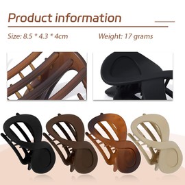 KIRZAX 4 Pcs Haarspangen Damen Vintage, Haarspangen Damen Schildpatt Haarklammer Groß,Elegant Haarschmuck Mädchen,Rutschfest Haarklammern Französisch Hair Clip,Französisch Haarspange