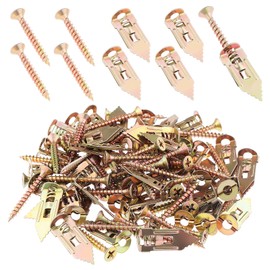 Gueenky Pack of 100 Plasterboard Dowels with Screws, Cavity Dowels, Drywall Dowels, Rigip, Self-Drilling Dowels with Screws, Drywall Anchors with Screws for Plasterboard