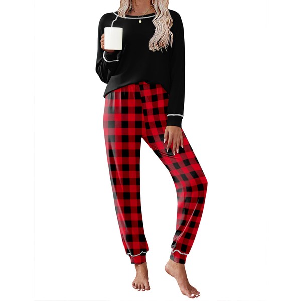 Ekouaer Pajamas Set for Women Soft Comfy Pjs Sets Long