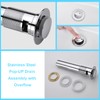CREA Bathroom Sink Drain Chrome, Sink Stopper Pop Up Drain