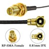 TUOLNK 5PCS IPX MHF4 to RPSMA Antenna 0.81mm Coax Cable,