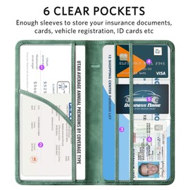 CoBak Car Registration and Insurance Holder - Vehicle Glove Box Car Organizer,Auto Truck Comparment Accessories Case with Magnetic Closure for Essential Document,Driver License,Cards