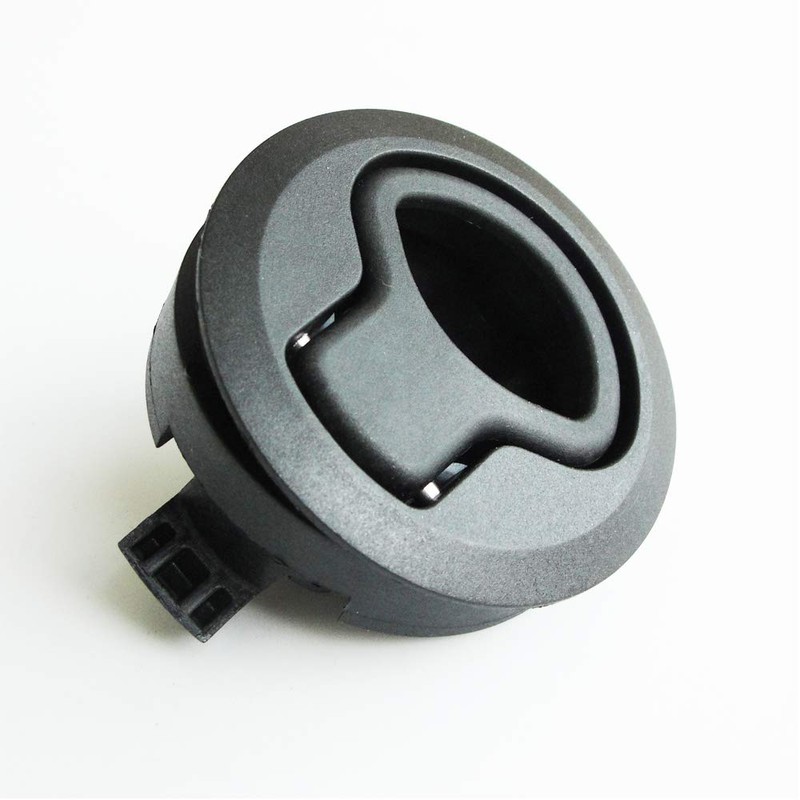 Pestillo redondo de plástico negro de 5 cm para barcos